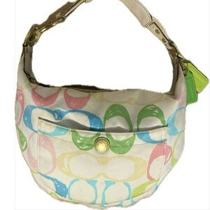 COACH MULTICOLOR SIGNATURE SKETCH HOBO